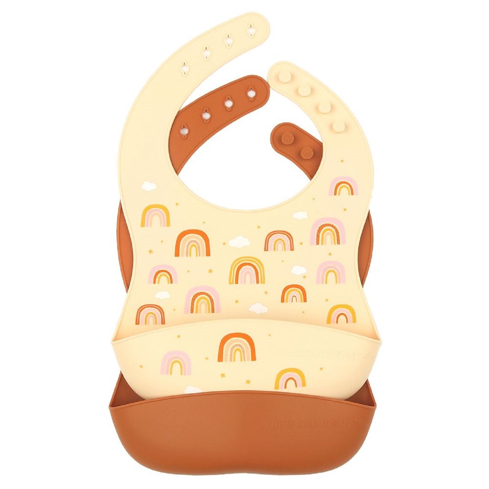 A Little Lovely Company - Silicone Bib Set of 2 Rainbows