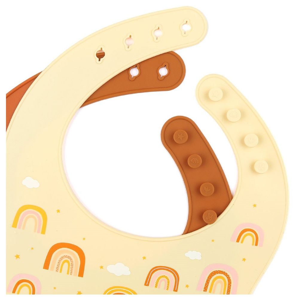 A Little Lovely Company - Silicone Bib Set of 2 Rainbows
