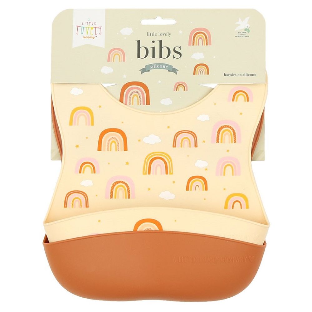 A Little Lovely Company - Silicone Bib Set of 2 Rainbows