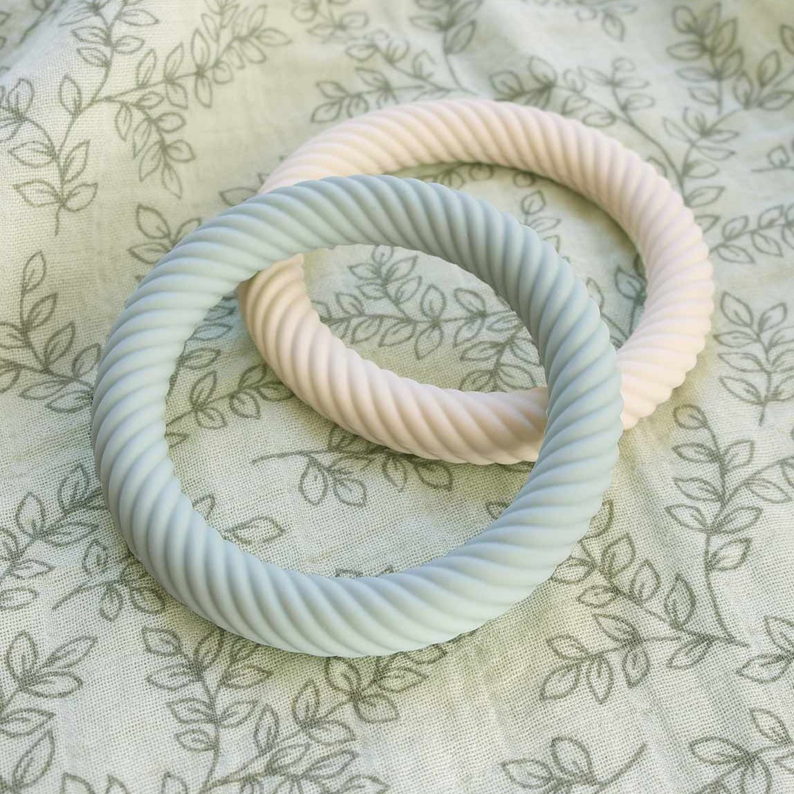 A Little Lovely Company - Silicone Teether Classic Sage Cream