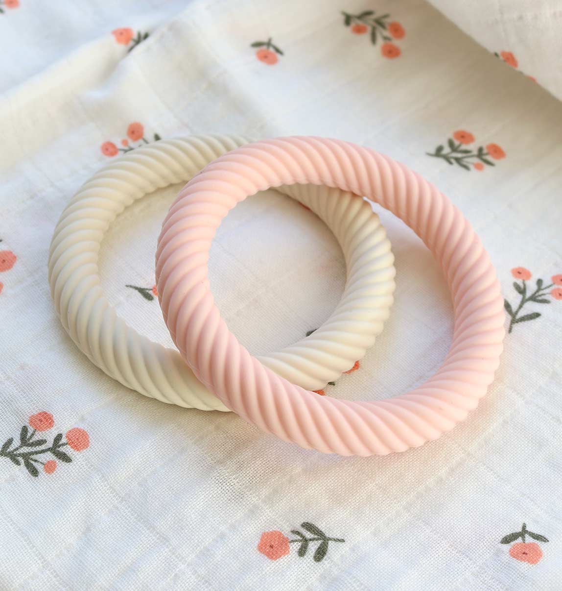 A Little Lovely Company - Silicone Teether Classic Strawberry Cream
