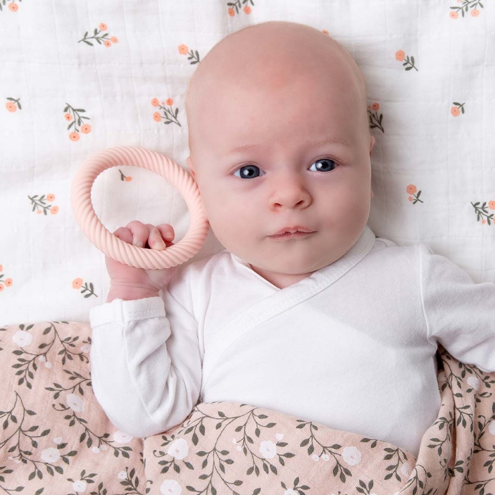 A Little Lovely Company - Silicone Teether Classic Strawberry Cream