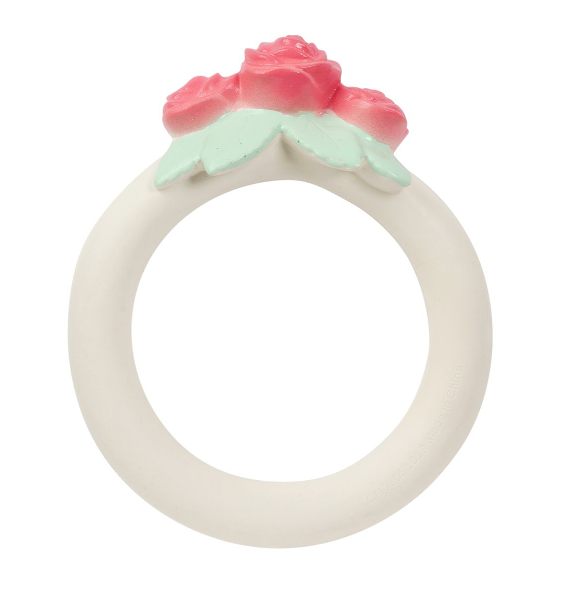 A Little Lovely Company Teething Ring Rose Bud