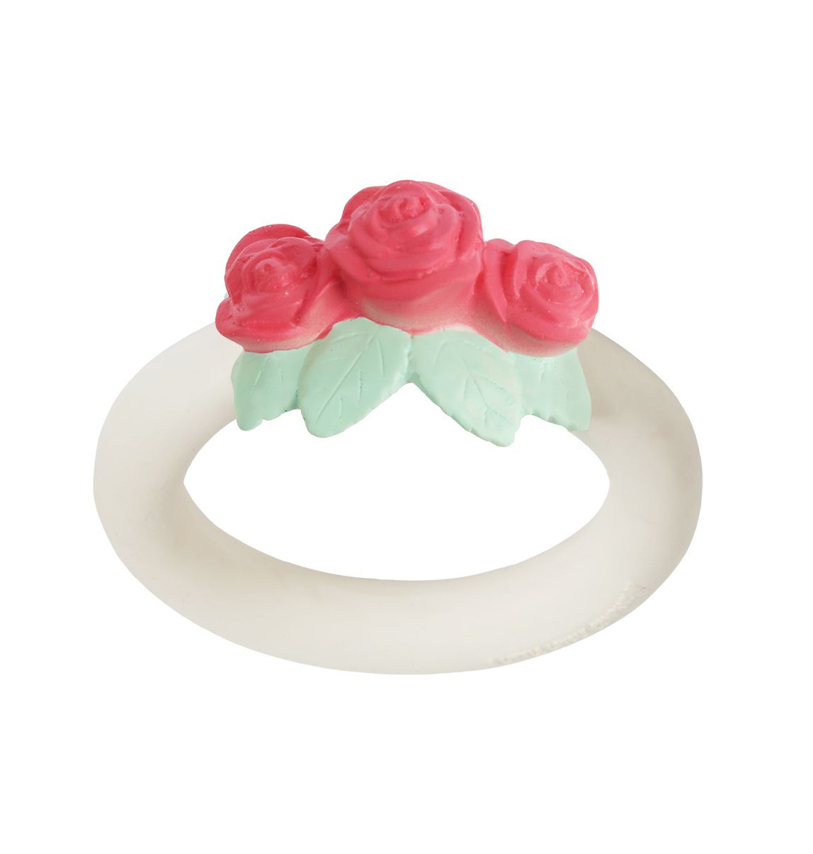 A Little Lovely Company Teething Ring Rose Bud