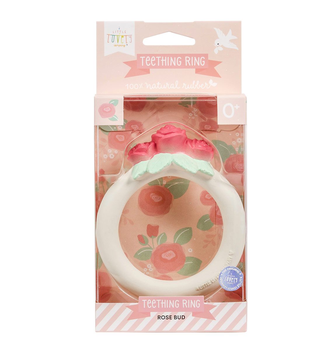 A Little Lovely Company Teething Ring Rose Bud