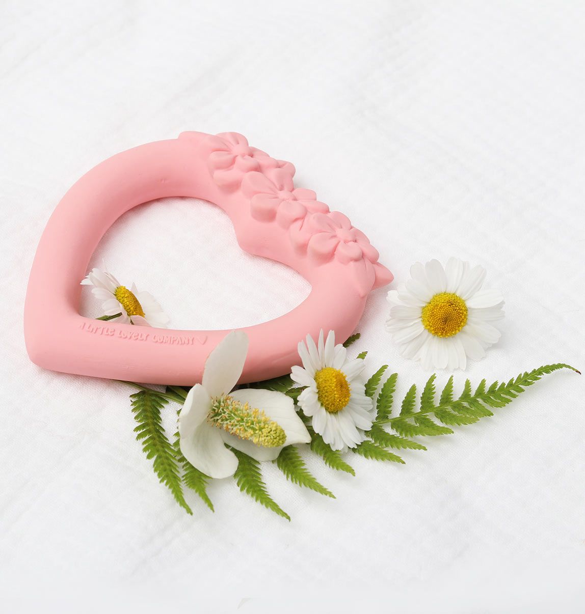 A Little Lovely Company Teething Ring Sweet Heart