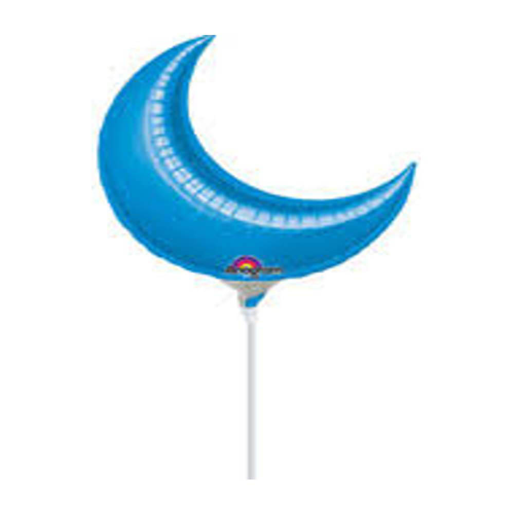 Amscan - A25 Blue Crescent Mini Shape Foil Balloon 17In