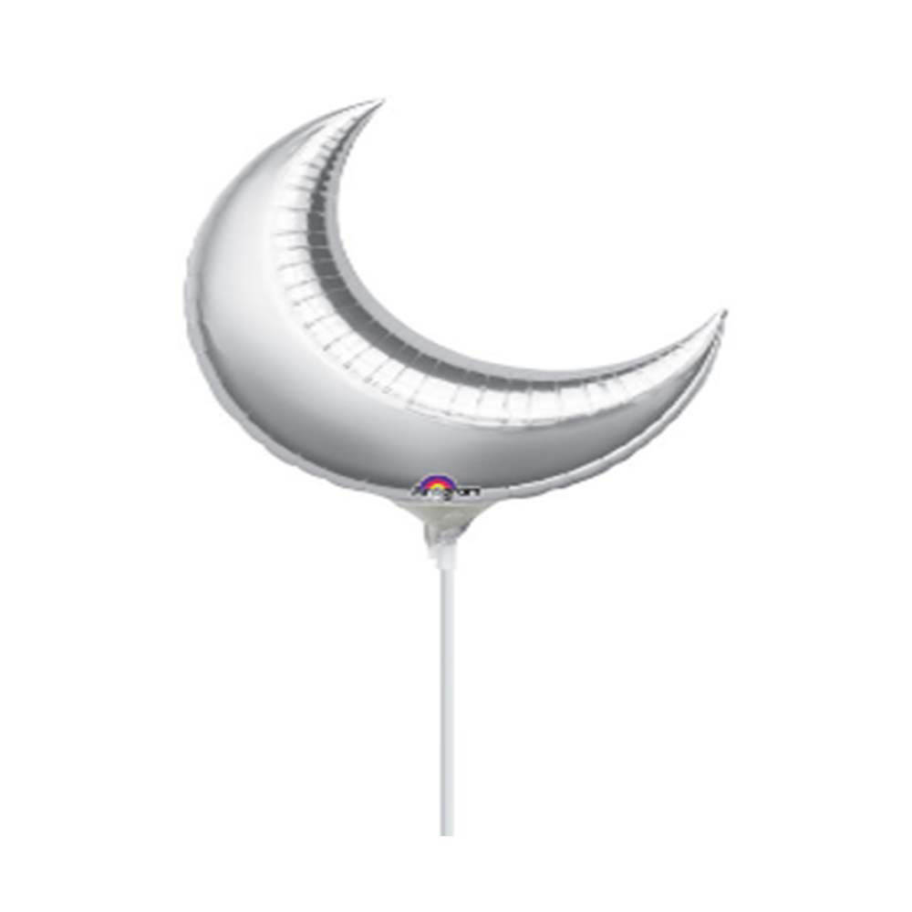 Amscan - A25 Silver Crescent Mini Shape Foil Balloon 17In