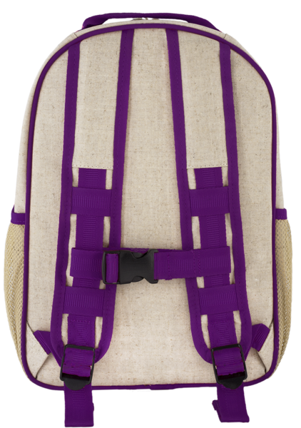 SoYoung Raw Linen Purple Dandelion Grade School Backpack