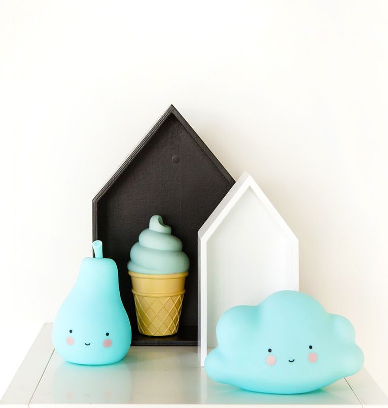 A Little Lovely Company Blue Mini Pear Light