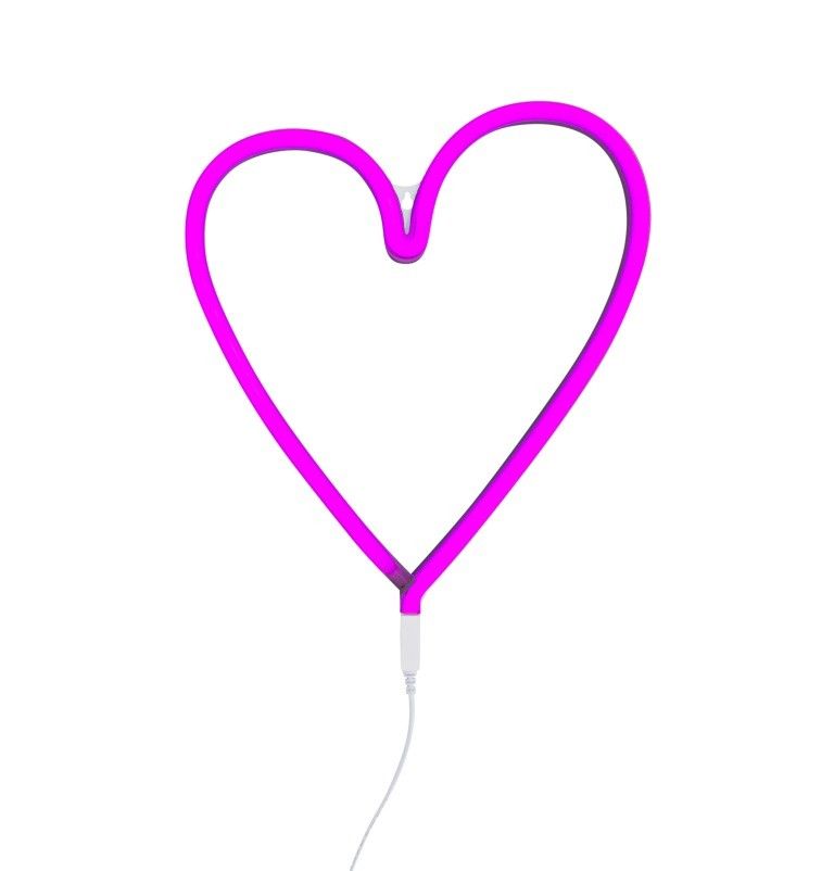 A Little Lovely Company Pink Heart Neon Light