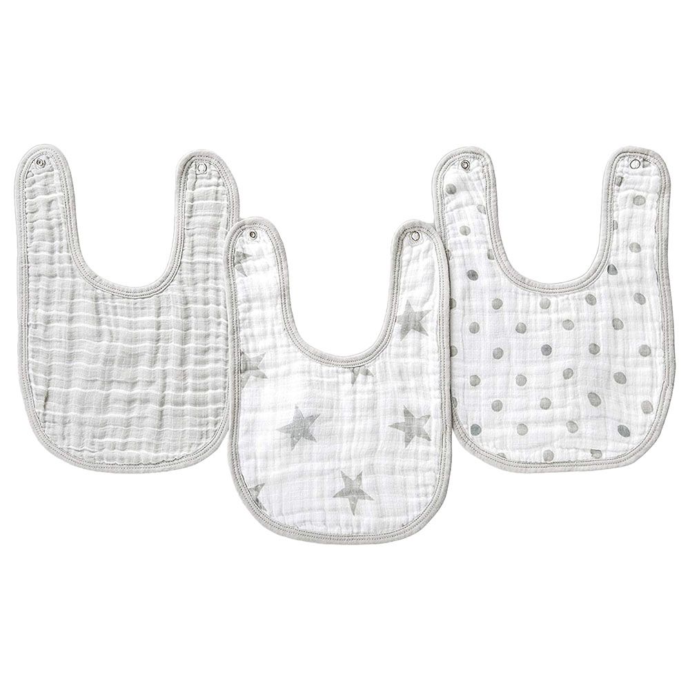 Essentials 3-Pack Classic Snap Bibs DUSTY