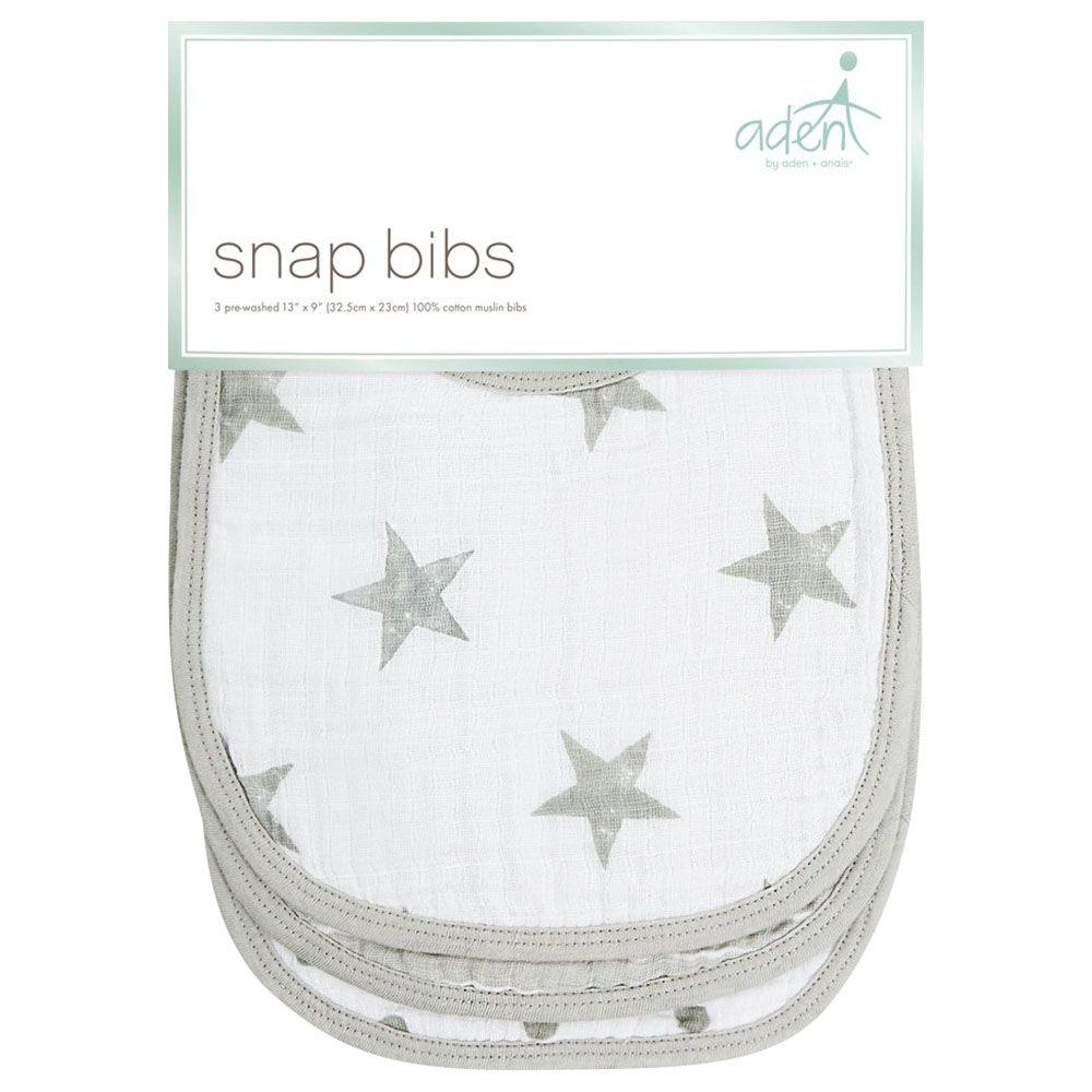 Essentials 3-Pack Classic Snap Bibs DUSTY