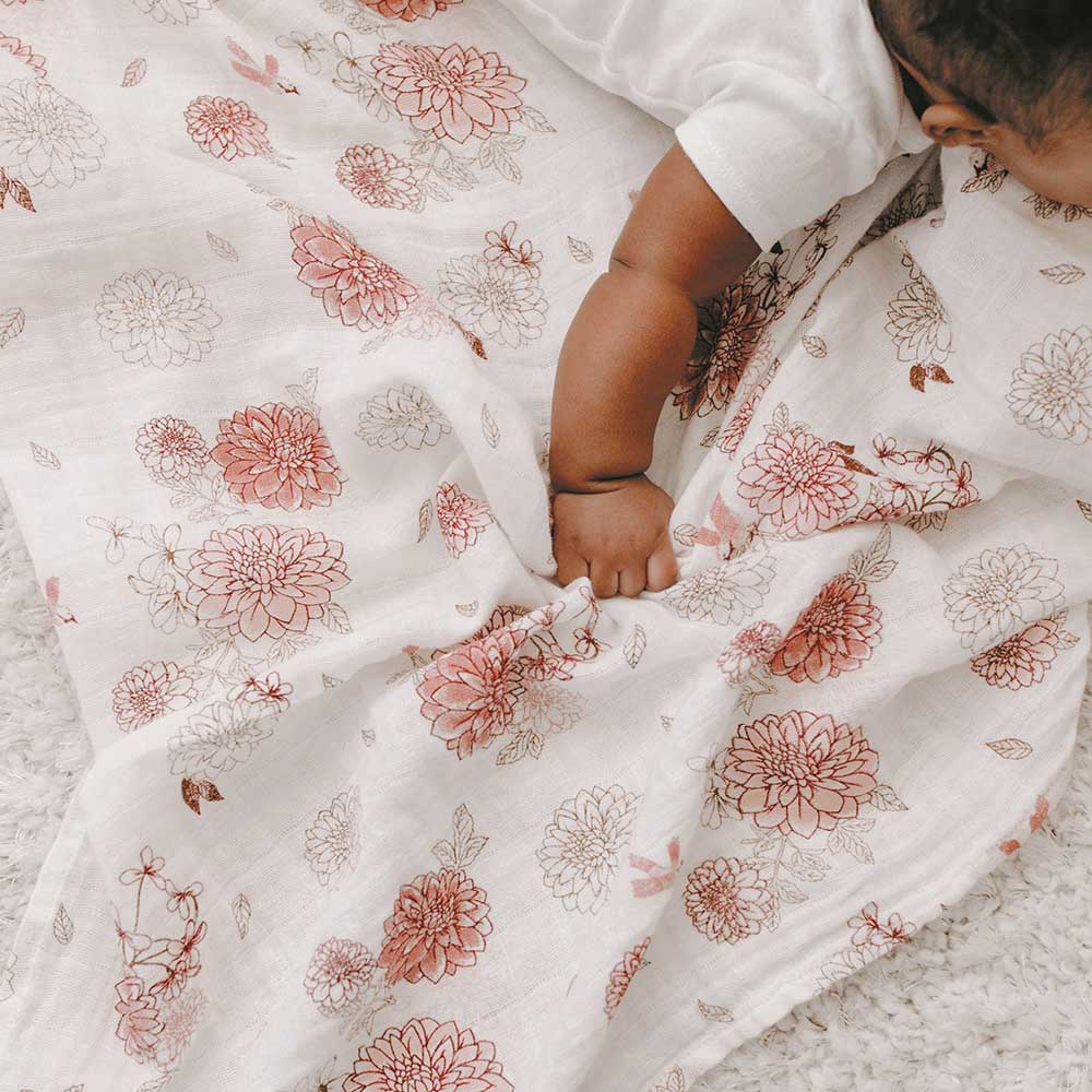 Aden & Anais - Classic Single Swaddle - Dahlias - Dahlias