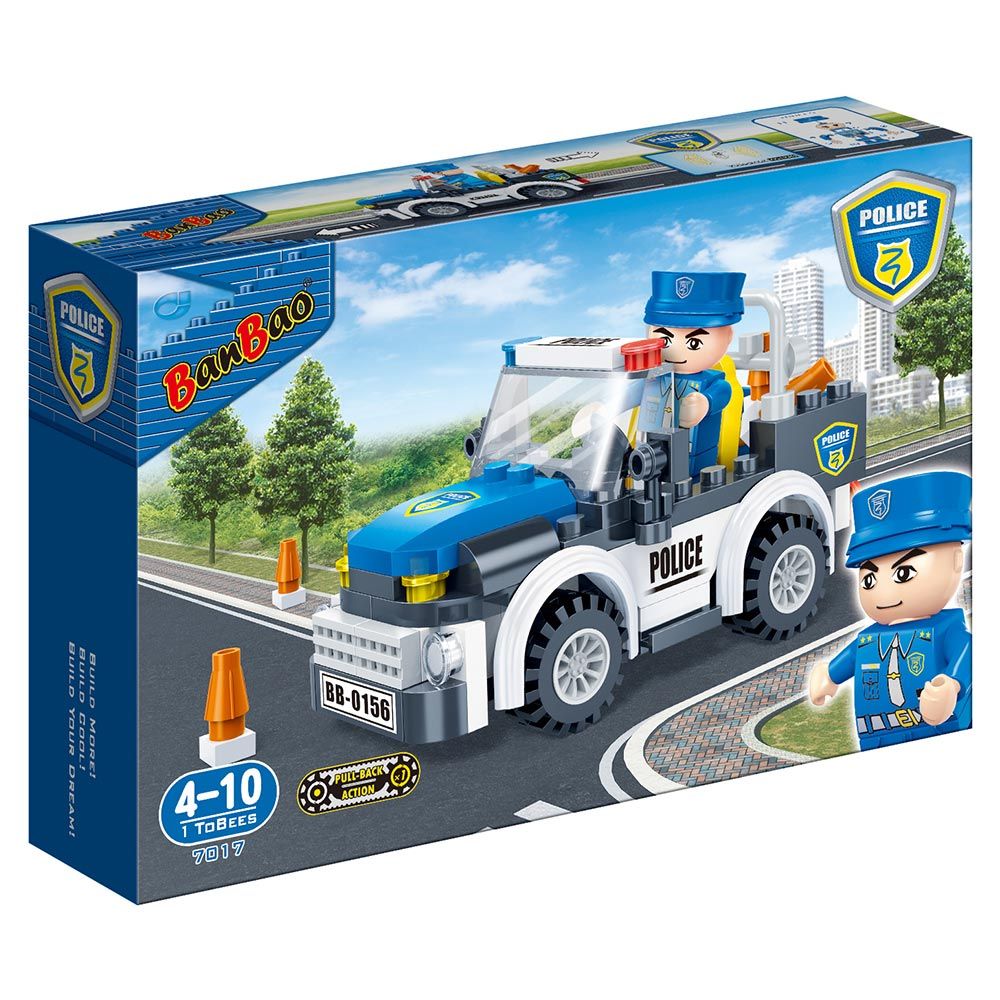 Banbao Police Car Police Series - 100pcs