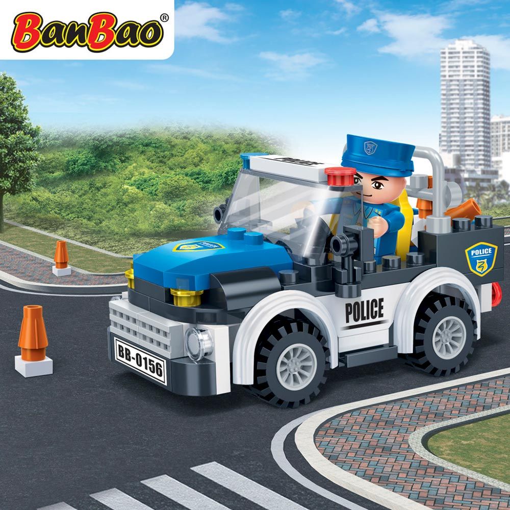 Banbao Police Car Police Series - 100pcs