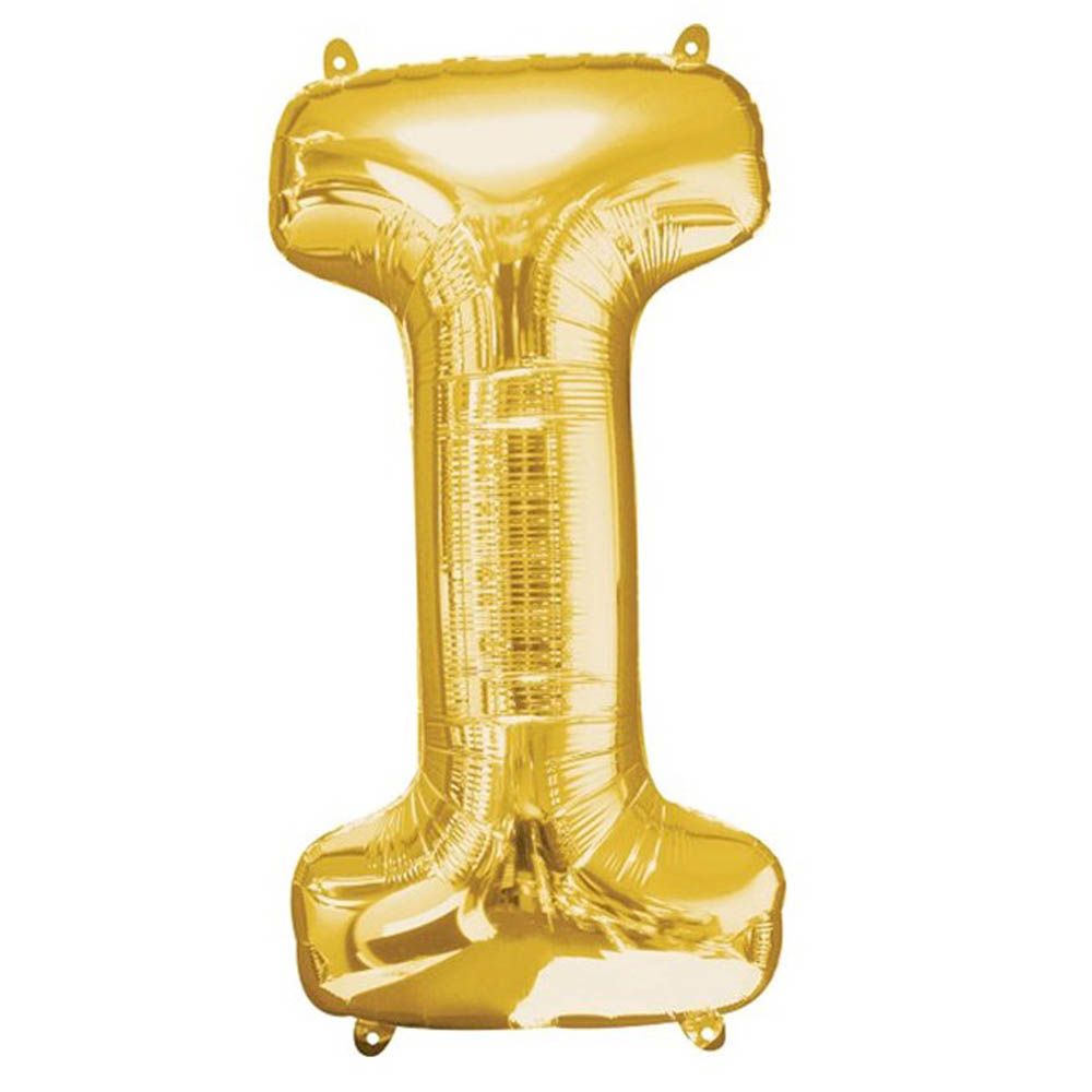 Amscan - 16 inch Gold Foil Letter I Balloon
