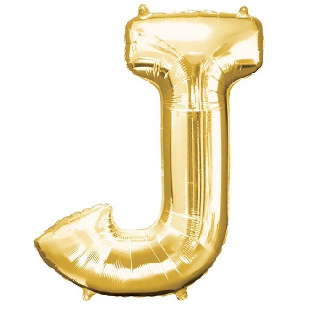 Amscan - 16 inch Gold Foil Letter J Balloon