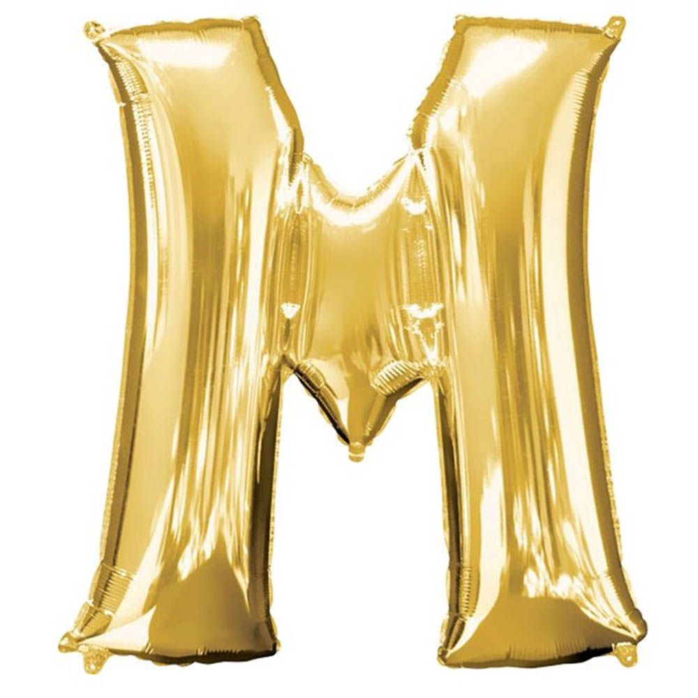Amscan - 16 inch Gold Foil Letter M Balloon