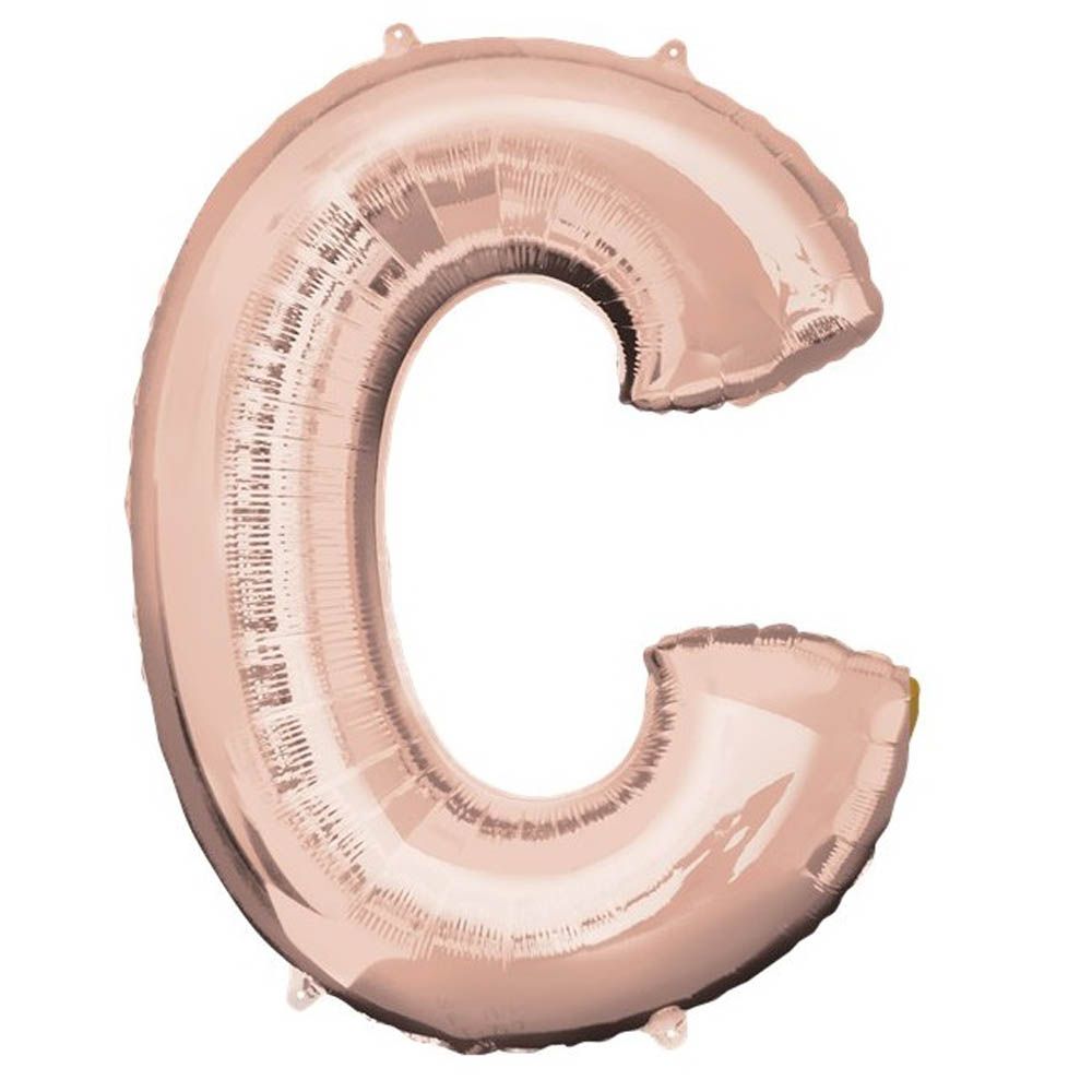 Amscan - 16 inch Rose Gold Letter C Balloon