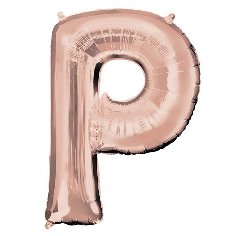 Amscan - 16 inch Rose Gold Letter P Balloon