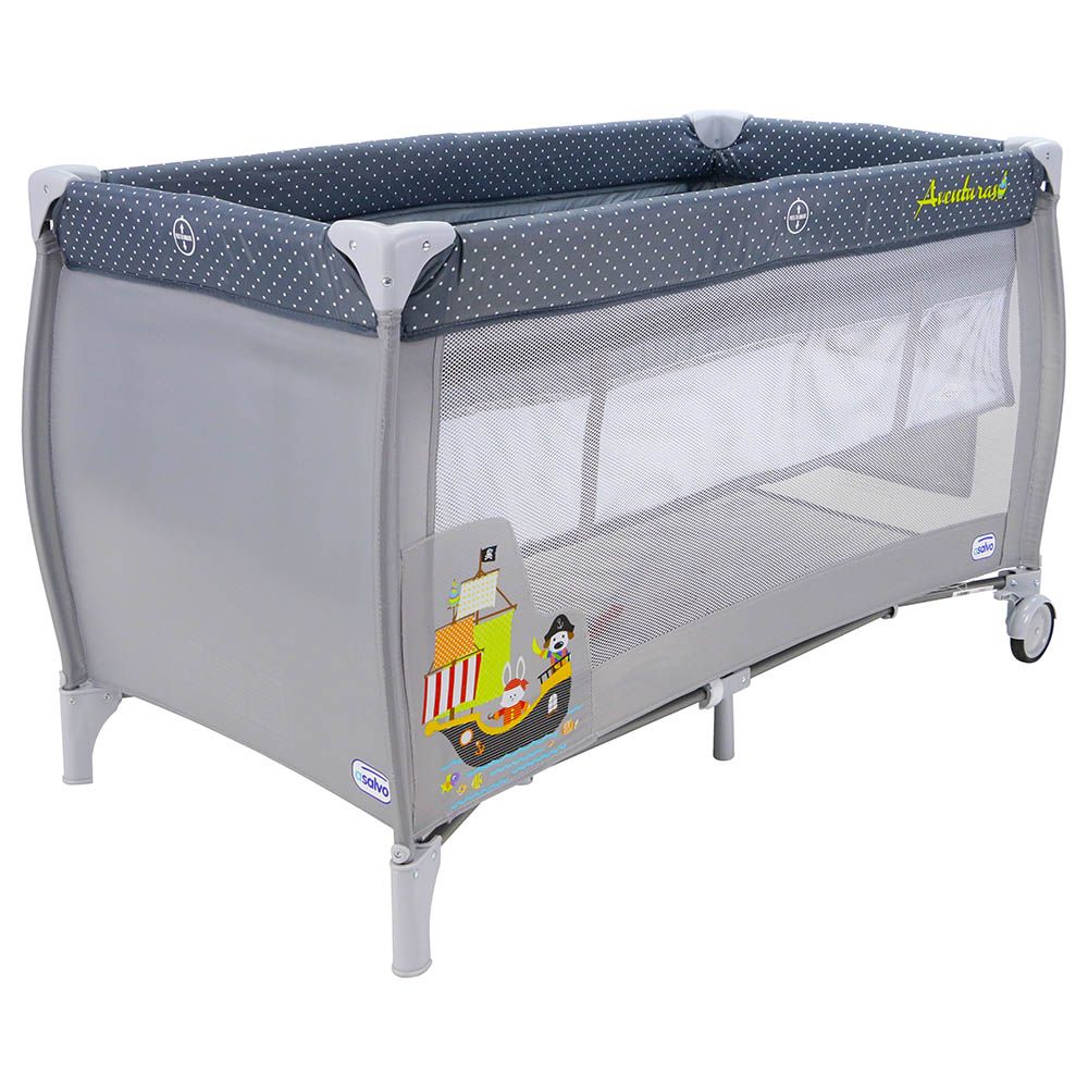 Asalvo - Travel Cot Smooth - Pirate Boat