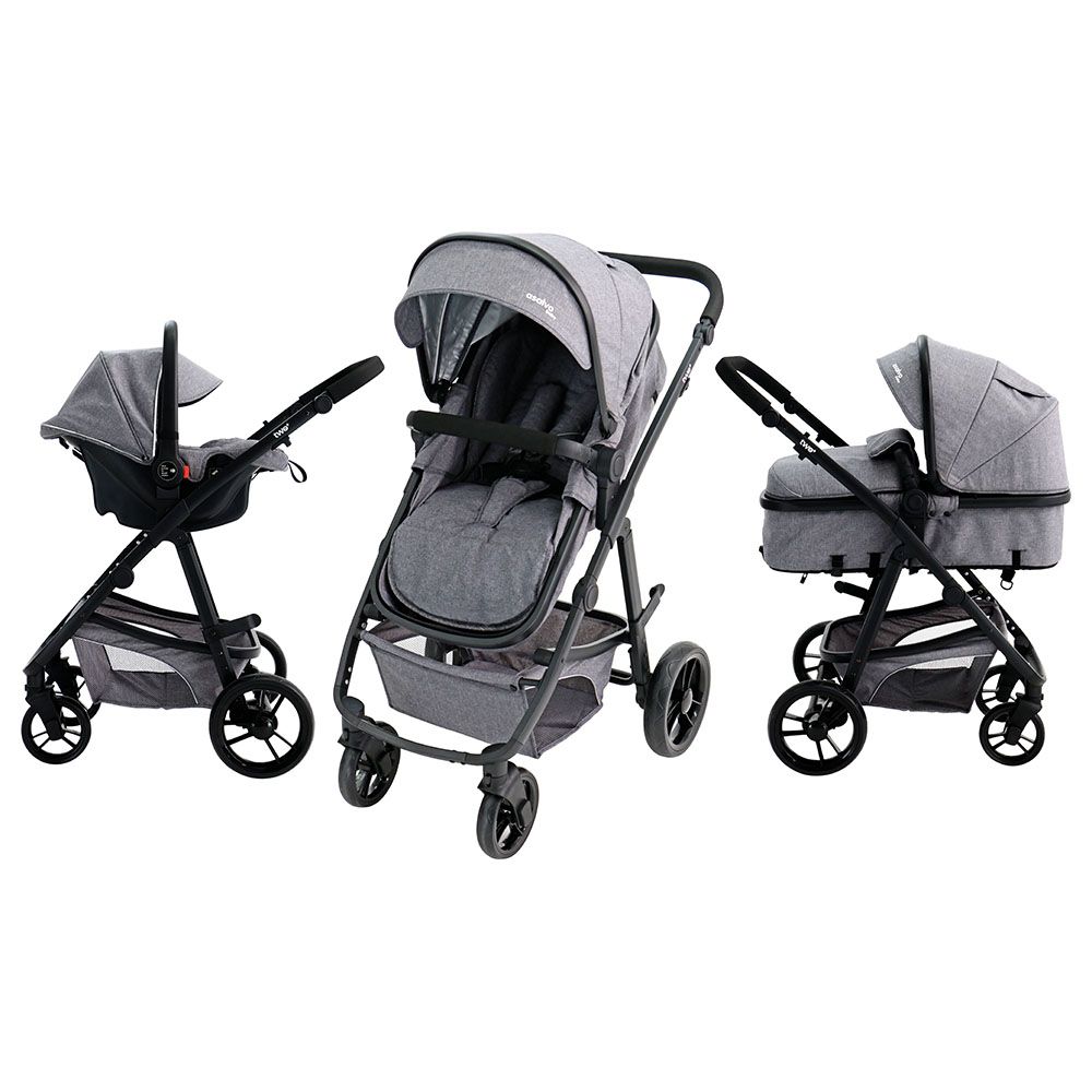 Asalvo - Travel System Complete - Convertible Two+ - Grey