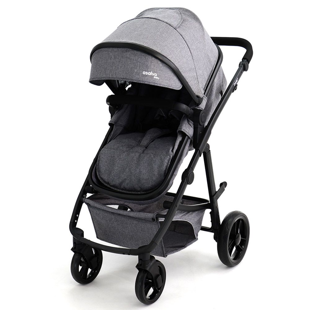 Asalvo - Travel System Complete - Convertible Two+ - Grey
