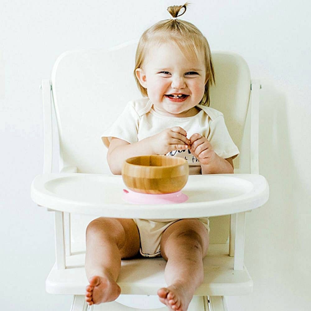 Avanchy - Baby Bamboo Stay Put Suction Bowl + Spoon - Green