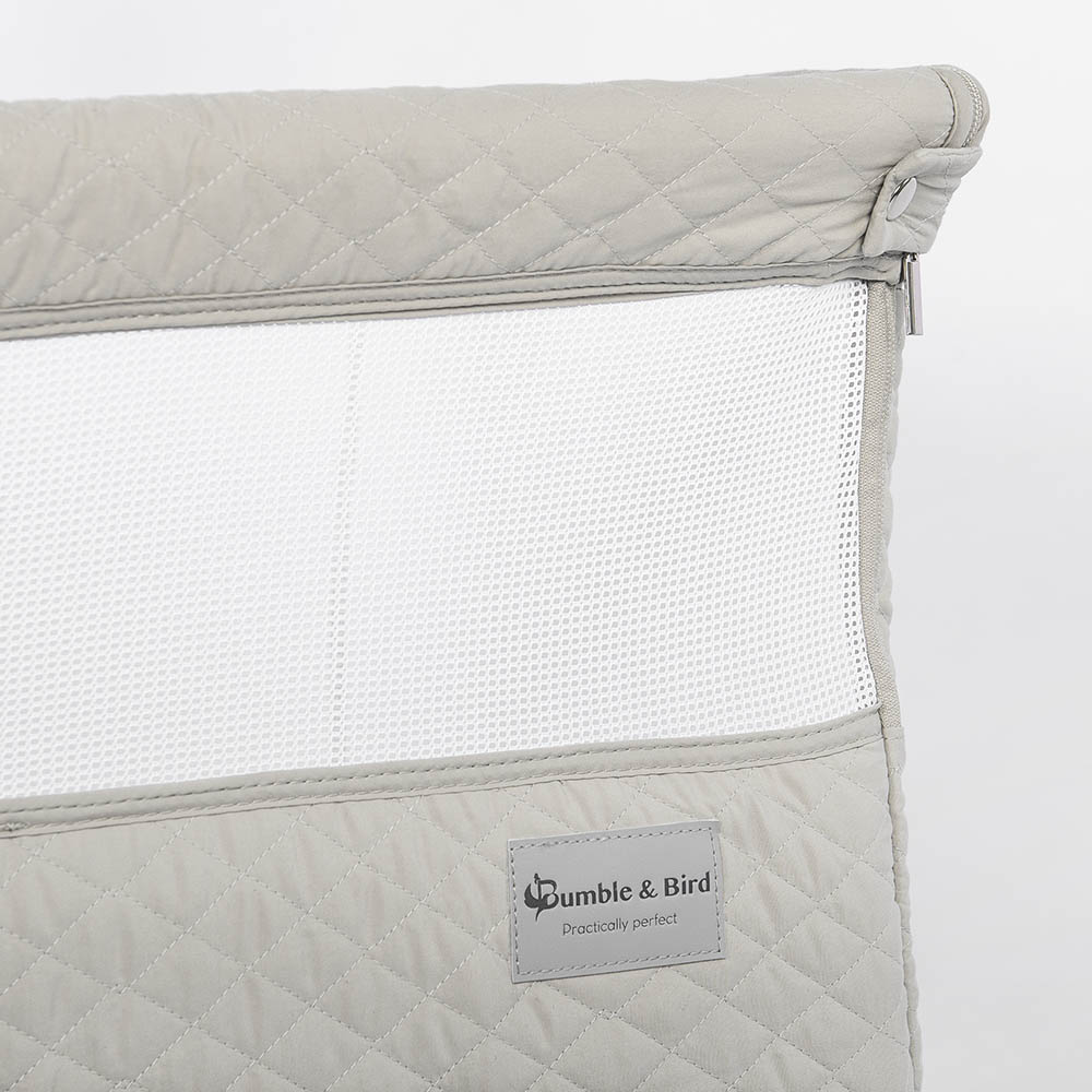 Bumble & Bird - Adjustable Bedside Bassinet With Wheels-Grey