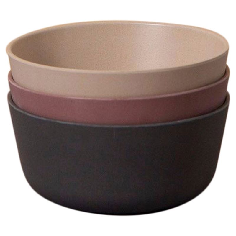 Cink Bamboo Bowl 3-Pack Fog/Beet/Ocean