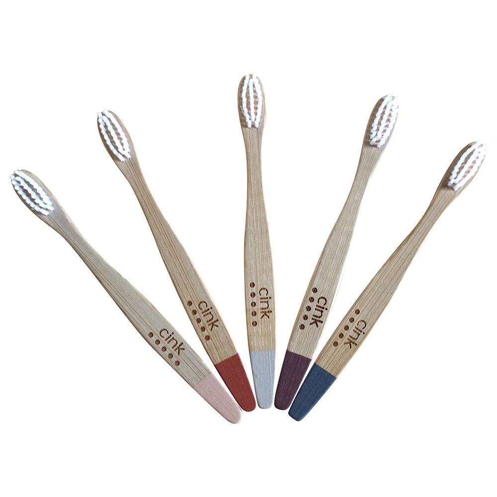 Cink - Kids Bamboo Toothbrushes - Pack of 5