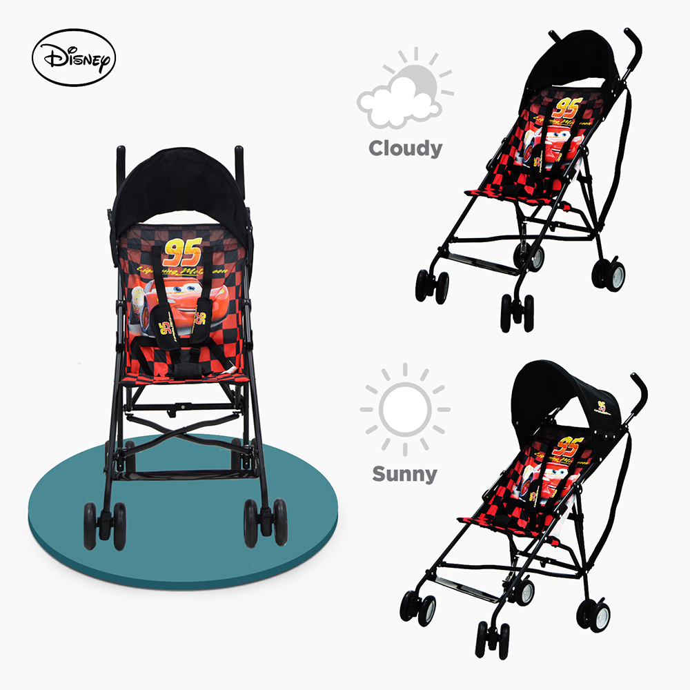 Disney Car Lightning McQueen Lightweight Buggy Stroller - Black