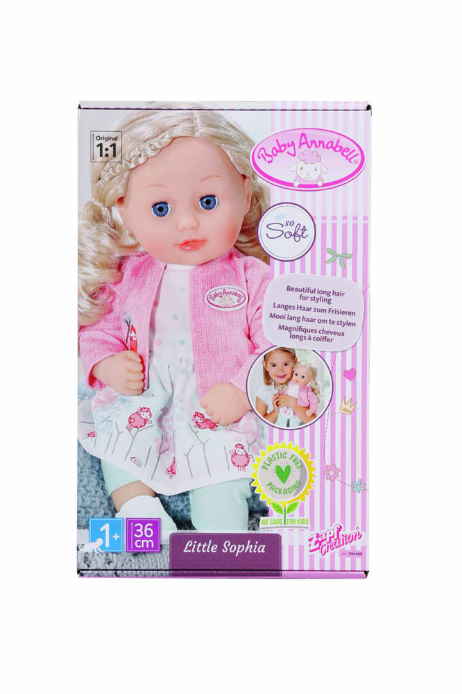 Baby Annabell - Little Sophia - 36cm soft bodied doll with long hair for styling