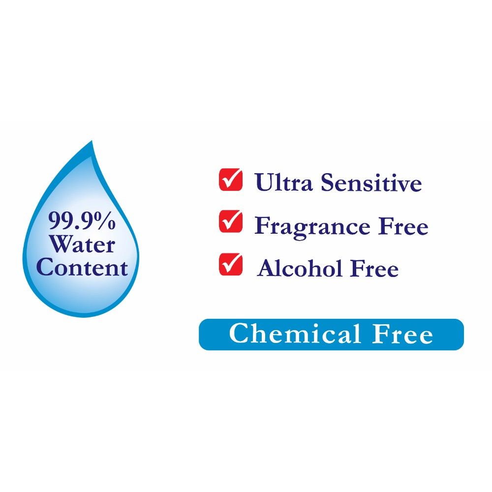 Cool & Cool - 99.9% Water Content Baby Wipes, 64's - Bundle of 10