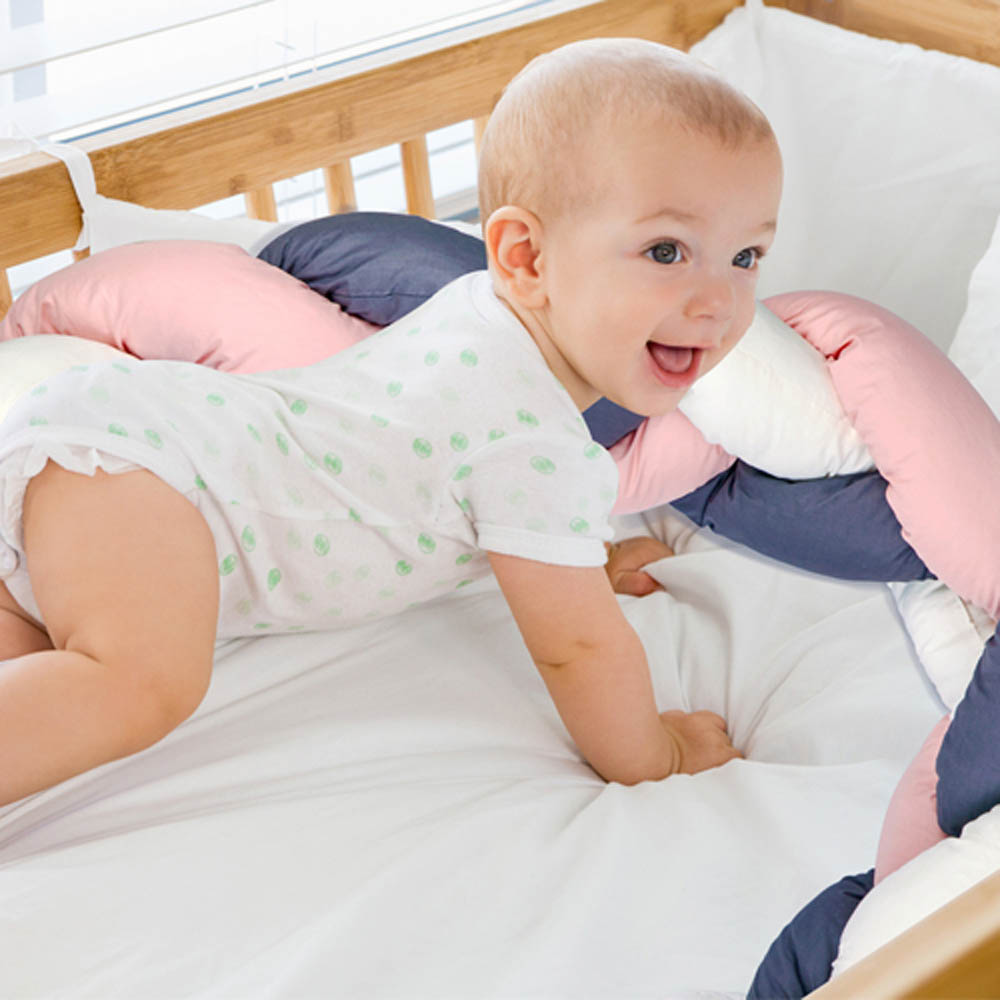 Babyjem - Plush Crib & Bed Side Protector - Pink 0 Months+