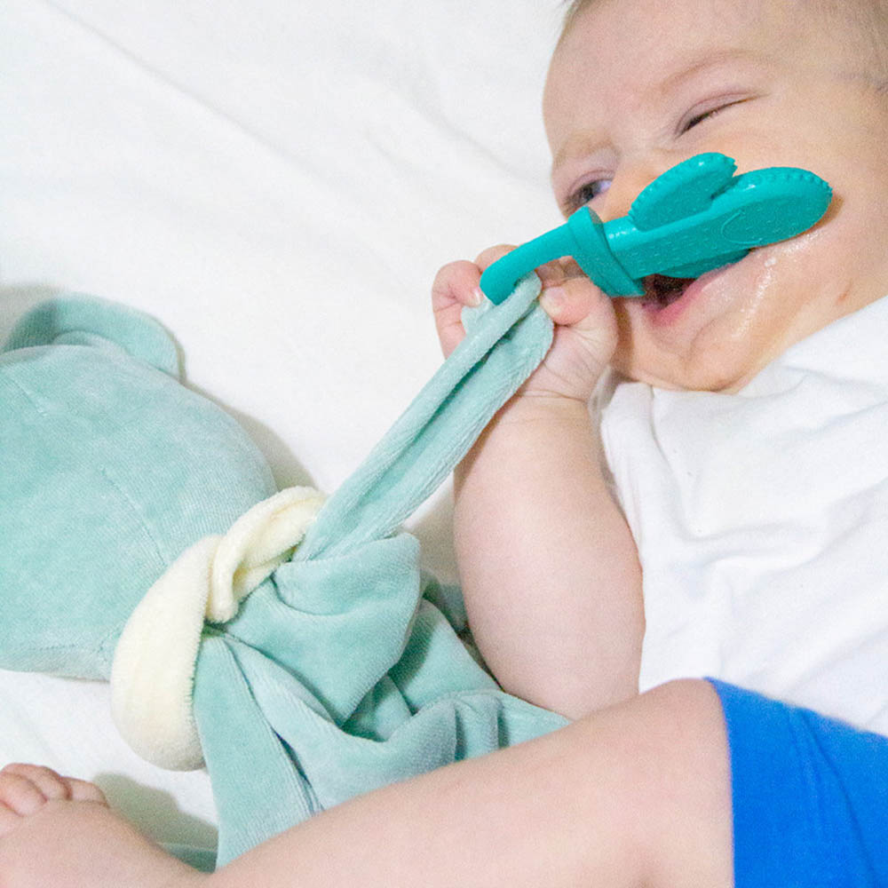 Babyjem - Sleep Teddy Bear Teether - Green 0 Months+