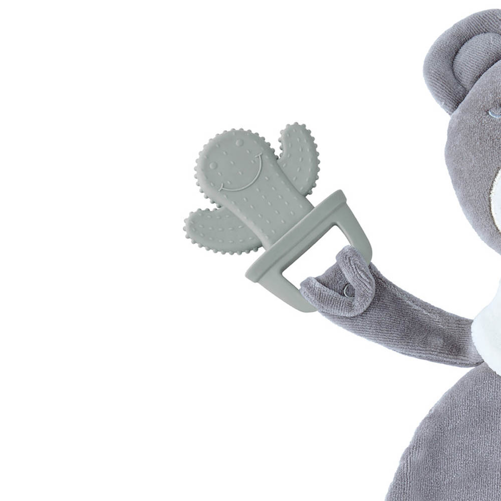 Babyjem - Sleep Teddy Bear Teether - Grey 0 Months+