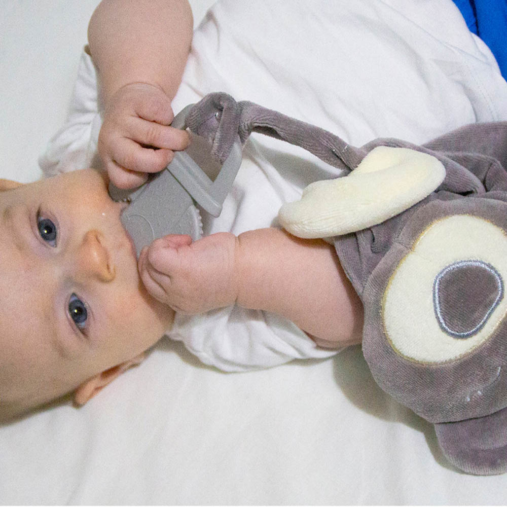 Babyjem - Sleep Teddy Bear Teether - Grey 0 Months+