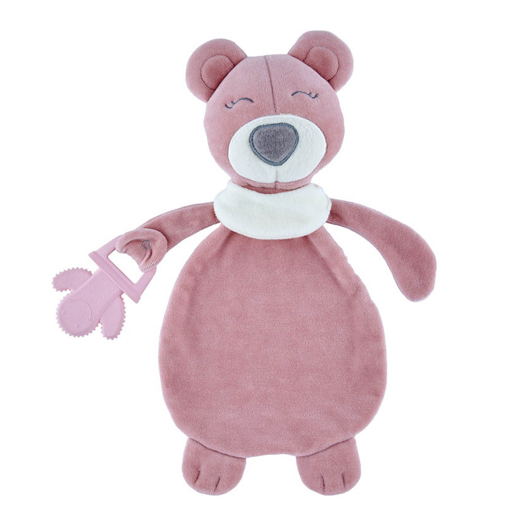 Babyjem - Sleep Teddy Bear Teether Rose 0 Months+