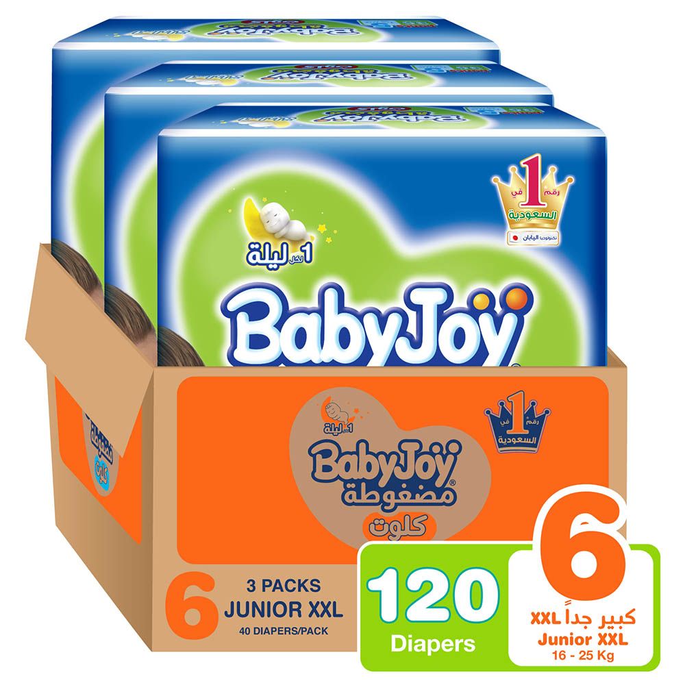 Babyjoy - Cullotte Unisex Mega Pack Junior XXL (3x40) - 16+ KG