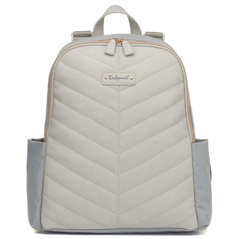 Babymel - Gabby Diaper Bag Vegan Leather - Pale Grey