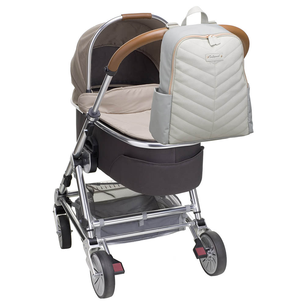 Babymel - Gabby Diaper Bag Vegan Leather - Pale Grey