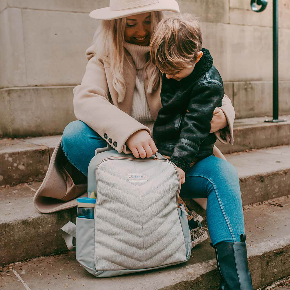 Babymel - Gabby Diaper Bag Vegan Leather - Pale Grey