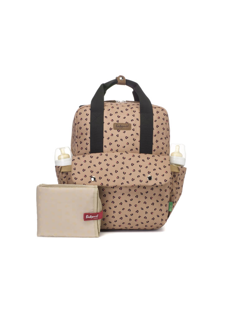 Babymel - Georgi Convertible Diaper Bag - Leopard Caramel