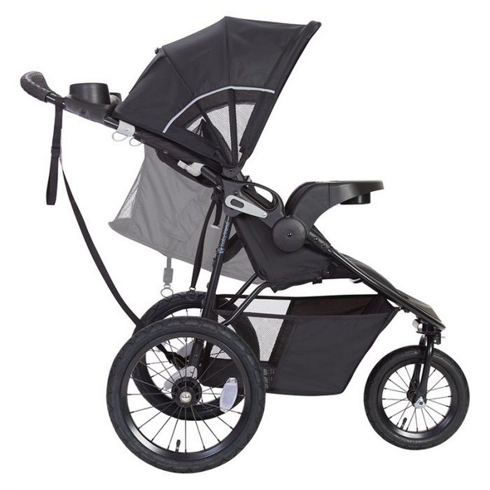Babytrend Cityscape Plus Jogger Travel System, Flexloc ICS, Multi-Position, Safety Harness, Peek-a-boo Canopy - Raven