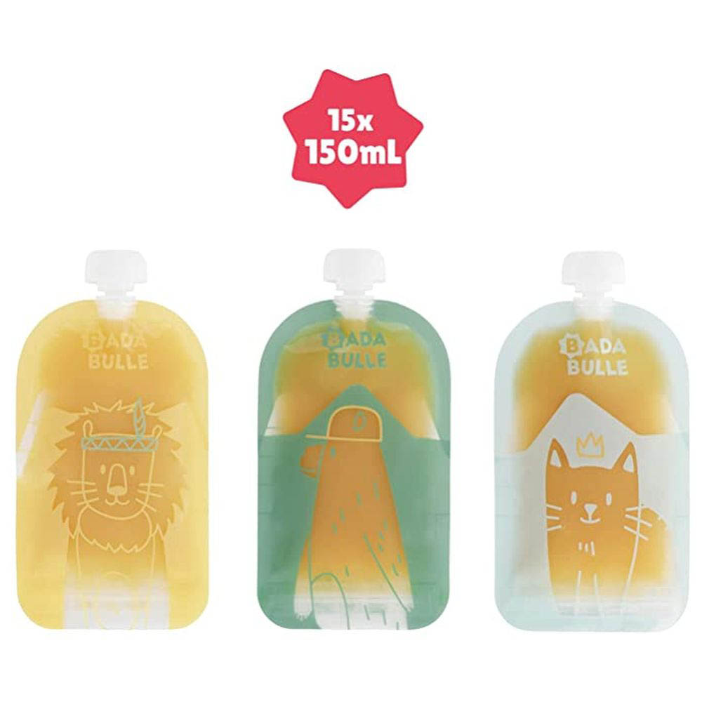 Badabulle - Reusable Water Bottle & Food Pouch - Pack of 15