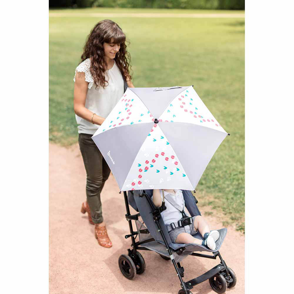 Badabulle - Universal Fit Anti-UV Stroller Umbrella - Grey