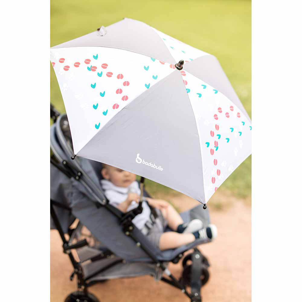 Badabulle - Universal Fit Anti-UV Stroller Umbrella - Grey