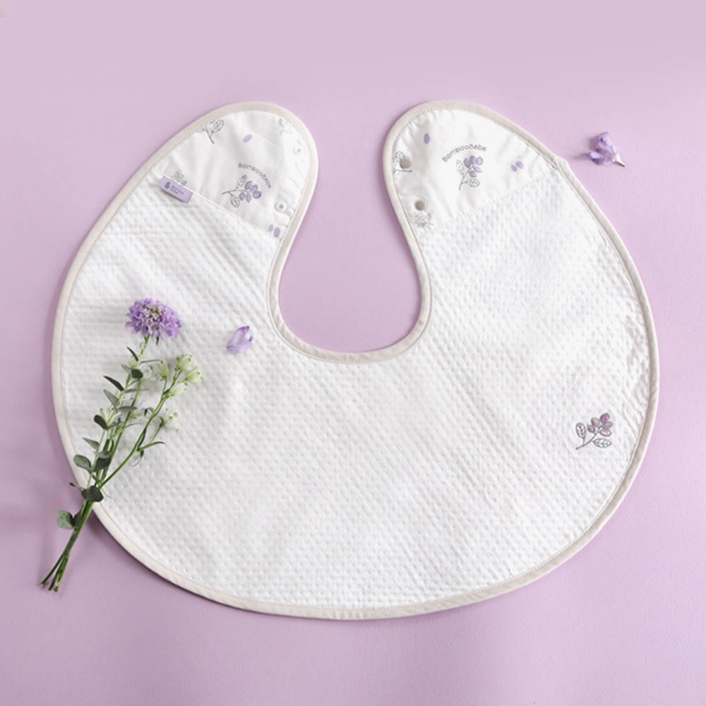 Bamboobebe - Cape Style Burp Cloth/Bib (Lavender Purple)
